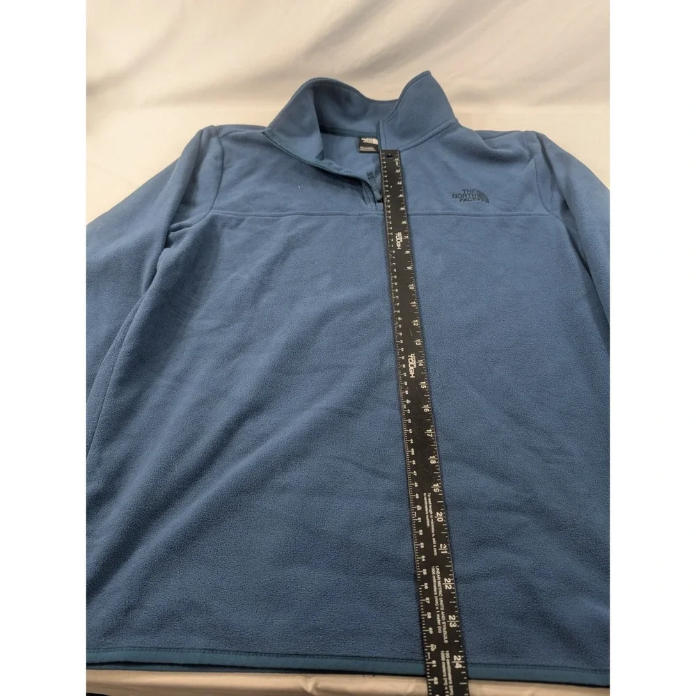 The North Face Mens M Blue Heather 1/4 Zip Fleece Pullover Lightweight Hiking